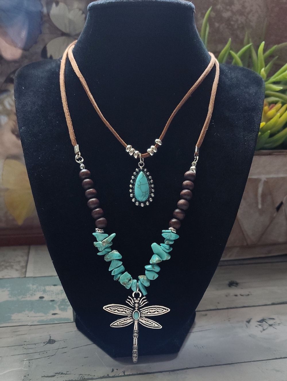 🍃Boho Dragonfly 2 Piece Necklace Set🍃